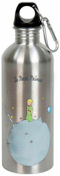 Könitz Flasche Cool Bottle - Le Petit Prince, Thermoflasche, Outdoorflasche, Doppelwandig mit Verschluss, Edelstahl, Silbern, 600 ml, 11 9 244 1365