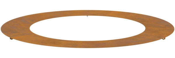 vidaXL geeignet für flachen Baumring Braun Ø60 / 90 cm Wetterstahl 873716