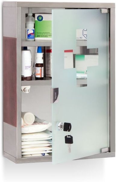 Medizinschrank EMERGENCY Edelstahl XL 10019094