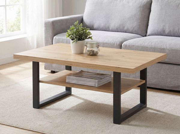 Couchtisch Anton - Artisan Eiche / Schwarz