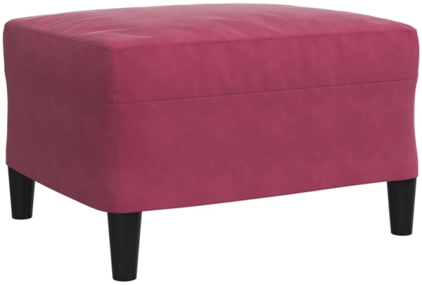 vidaXL 4-tlg. Sofagarnitur mit Kissen Weinrot Samt 3278365 Bild 6