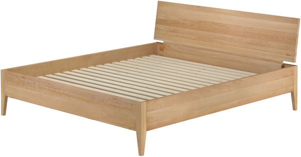 Metallfreies Doppelbett aus Buchenholz konische Füße 180x200 mit wählbarem Zubehör V-60.94-18Rollrost inkl.