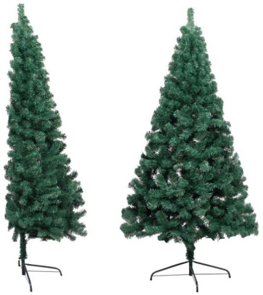 vidaXL Künstlicher Halb-Weihnachtsbaum mit Ständer Grün 240 cm PVC 328416