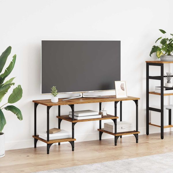 vidaXL TV-Schränk Altholz 102 x 35 x 45,5 cm Verbundholz und Eisen 881294