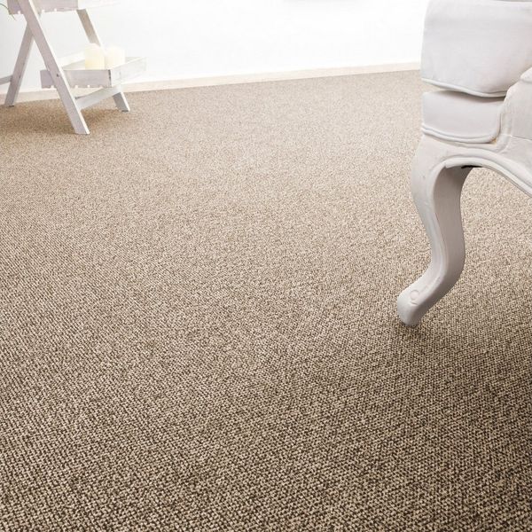 Andiamo Teppichboden Feinschlinge Carlos, rechteckig, Höhe: 6,5 mm, melierte Optik, Breite 400 cm oder 500 cm, strapazierfähig, Wohnzimmer