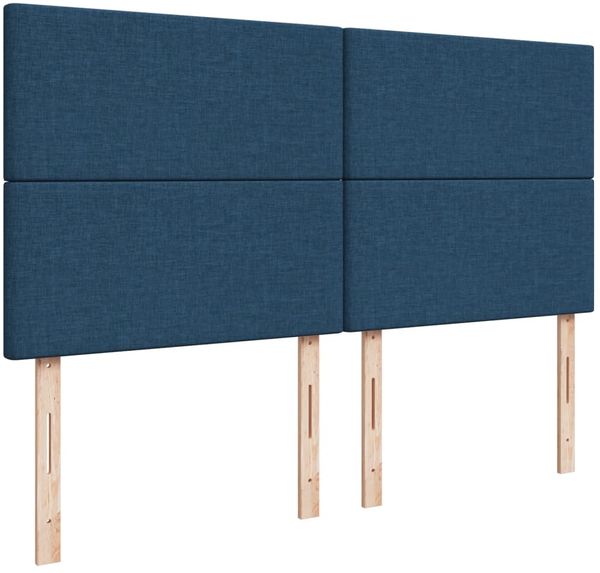 vidaXL Boxspringbett mit Matratze Blau 200x200 cm Stoff 3292894 Bild 7