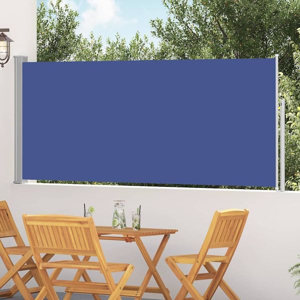 Ausziehbare Seitenmarkise, Sichtschutz 120x300 cm Blau