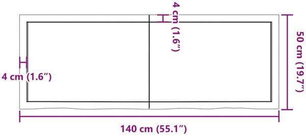 vidaXL Wandregal Dunkelbraun 140x50x(2-6)cm Massivholz Eiche Behandelt 363825 Bild 10