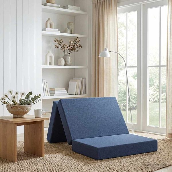 vidaXL Klappsofa Bett 100 x 67 x 45 cm Blau 900201