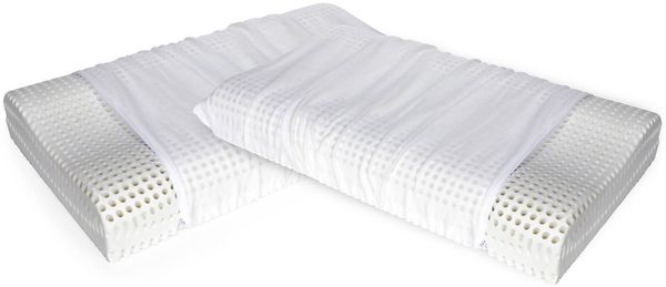 Dmora Kopfkissen Stevia, Bettkissen, Ergonomisches Produkt, Schlafzimmerkissen, Made in Italy, 70x41 h12 cm, Weiß