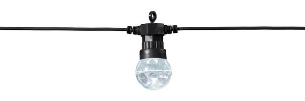 BONETTI LED-Lichterkette mit 10 Discokugeln aus Kunststoff mit funkelndem Facettenschliff, sorgt für echtes Party-Feeling