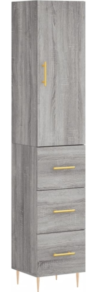 vidaXL Highboard Grau Sonoma 34,5x34x180 cm Holzwerkstoff 3198847