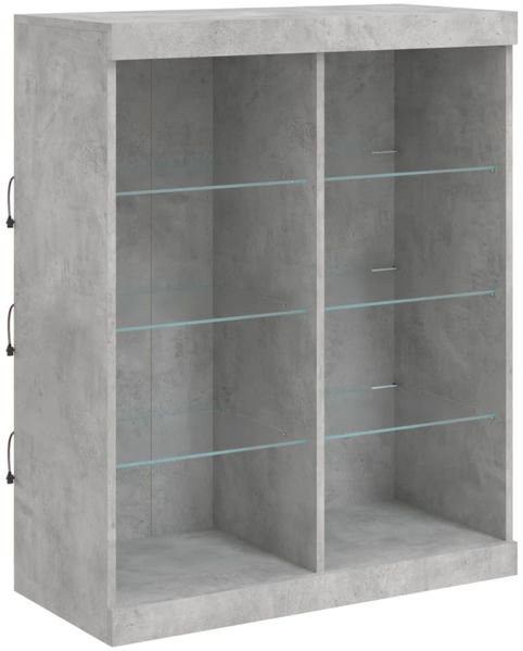 vidaXL Sideboards mit LED-Leuchten 3 Stk. Betongrau Holzwerkstoff 3209138 Bild 8