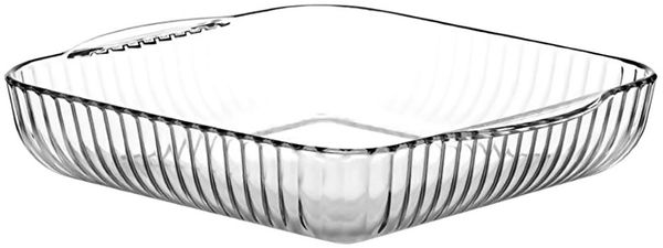 Pasabahce Borcam Quadratische Schale aus Borosilikatglas zum Backen, Aufbewahren & Einfrieren 3200 ml