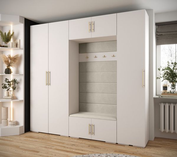ABIKS MÖBEL Kompaktgarderobe INOVA 3 SATZ 8 Möbelset, Garderobe mit Kleiderstange und Regalen