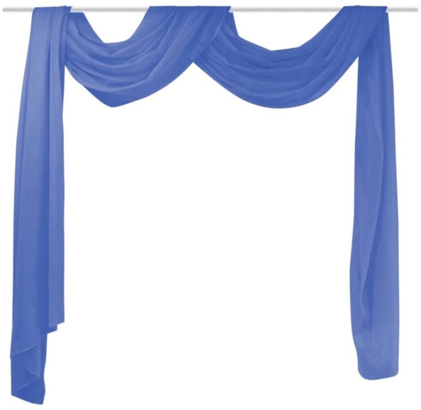 vidaXL Querbehang aus Voile 140 x 600 cm Königsblau 132255