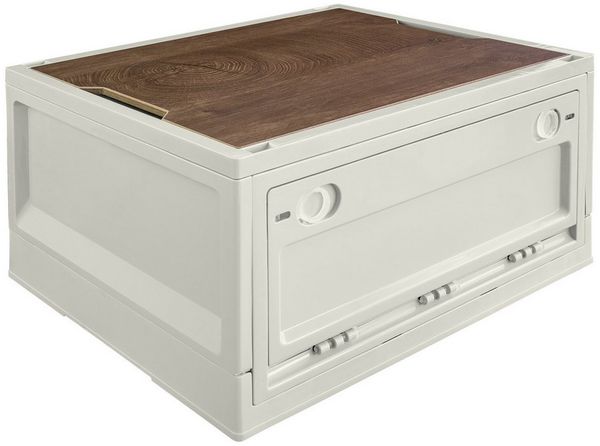 Trucky Faltbox Storage Box 35 L Camping Klappbox Klappkiste faltbar 47x35x24 cm Beige