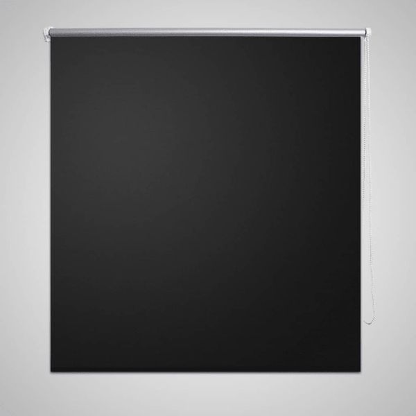 vidaXL Verdunklungsrollo Seitenzug Rollo Klemmrollo Klemmfix Kette, Schwarz, 40x100 cm