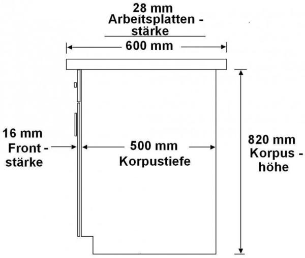 Küche 'Dave XL 300 cm' Küchenzeile, Sonoma Eiche/ Trüffel, 85 x 60 x 300 cm Bild 3