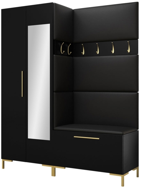 Garderoben-Set Zinetto IX, Schwarz, Farbe: Soft 011 Bild 2