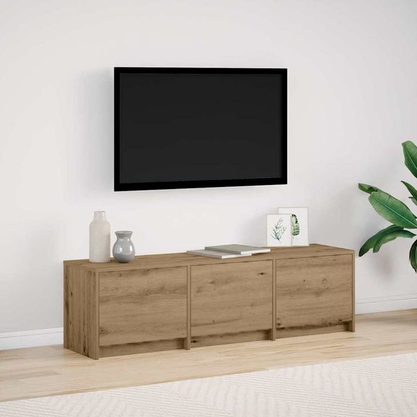 vidaXL Fernsehschrank mit LED Kunsthandwerk Eiche 140 x 34 x 40 cm 3418708
