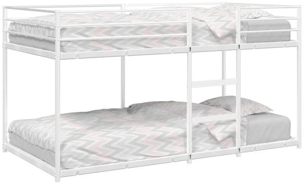 vidaXL Etagenbett ohne Matratze Weiß 100x200 cm Stahl 4019886