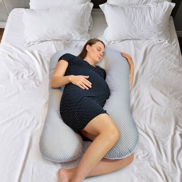 Amilian Stillkissen 330 cm - Seitenschläferkissen, Schwangerschaftskissen, Lagerungskissen, Stillkissen XXL - Stillkissen Seitenschläferkissen - Amilian Stillkissen, mit abnehmbaren Bezug, Stillkissen mit Füllung