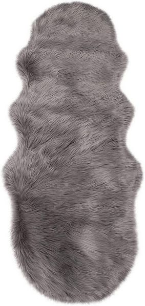 Woltu Teppich, Faux Lammfell Schaffell, Sofa Matte Bettvorleger, 60x180 cm