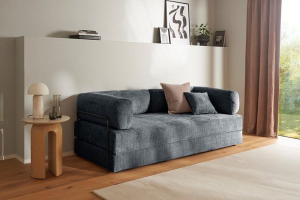 homsy by Ana Johnson Schlafsofa Folda Dauerschläfer, B: 206 cm, Liegefl. 181x198 cm, mit Bett-/Schlaffunktion, inkl. 1x Zierkissen, Tonnentaschenfederkern