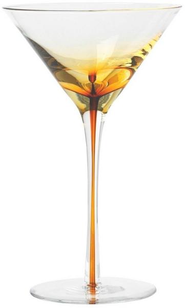 Broste Copenhagen Cocktailglas Amber Martiniglas caramel 18,9cm, Mundgeblasenes Glas, Amber Martiniglas