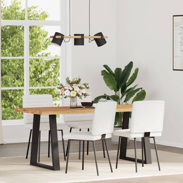 vidaXL Esszimmerstühle 4 Stk. Weiß Kunstleder 3315272