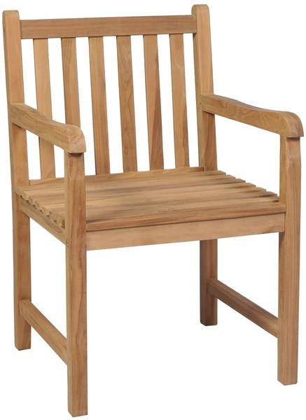 vidaXL Gartenstühle 6 Stk. mit Beigen Kissen Massivholz Teak 3073034 Bild 2