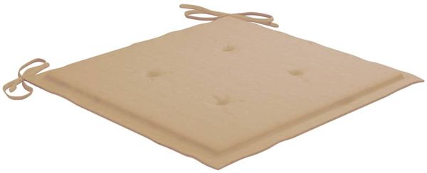 vidaXL Gartenstühle 6 Stk. mit Beigen Kissen Massivholz Teak 3073034 Bild 6