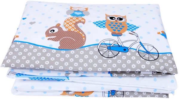 BabyLux Babybettwäsche BABYLUX Kinderbettwäsche 2 Tlg. 90 x 120 cm Bettwäsche Bettbezug Kind, 53. Eule Blau Bild 2