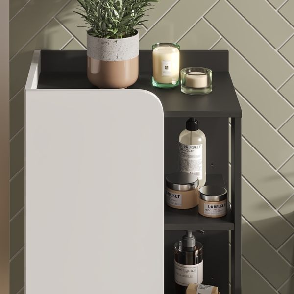 Badmöbel-Set Karen Anthrazit/Weiß 3 Teile Vicco Bild 4