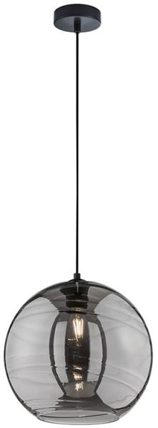 Fischer & Honsel 60667 Pendelleuchte Opie 30cm Schwarz Rauchglas E27