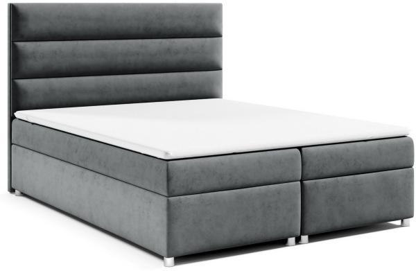 Best for Home Boxspringbett mit Bettkasten Trinity K1 Bonell-Matratze inkl. 7 cm Topper (Polsterbett Doppelbett Boxbett mit gepolstertes Kopfteil, versch. Größen, 140x200 160x200 180x200 200x200 cm), Handwerksqualität