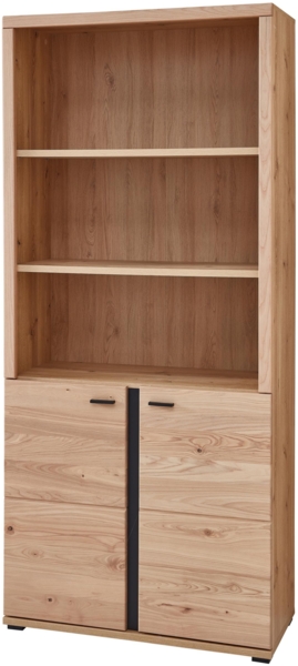 Büroschrank Sonos, Echtholz, Holzwerkstoff, Metall, Holzfarben, 90 x 203 x 38 cm