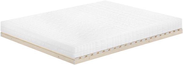 Niederflurbett metallfrei 160x200 Futon metallfreier Lattenrost, Fichte unbehandelt V-60.97-16mit Matratze