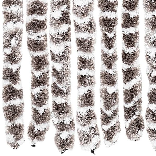 vidaXL Fliegenvorhang Taupe und Weiß 100x230 cm Chenille 377406 Bild 6