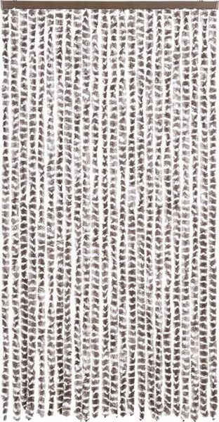 vidaXL Fliegenvorhang Taupe und Weiß 100x230 cm Chenille 377406 Bild 3