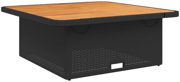 vidaXL 2-tlg. Garten-Essgruppe mit Kissen Schwarz Poly Rattan 3277379 Bild 4