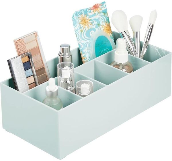 Schminkaufbewahrung Kosmetik Organizer 6 Fächer mDesign BPA frei mintgrün