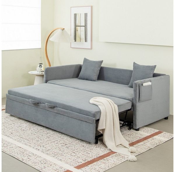 HOMYEDAMIC Schlafsofa 172 x 187 cm Schlafsofa 2-Sitzer Sofa Couch, Schlafsofa mit Matratze Variables Sofa Doppel-Liege