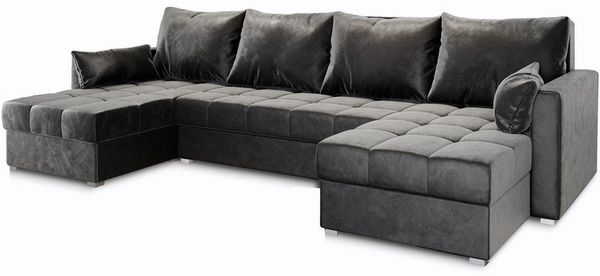 Masseno Ecksofa NAKO mit Schlaffunktion U-Form, Sofa mit Bettkasten