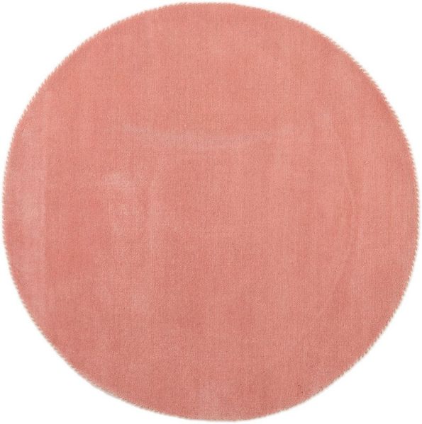 carpetfine Wollteppich Gabbeh Lola Uni, rund, Höhe: 14 mm, mit natürlichem Pflanzenmaterial von Hand gewebt, auch als Läufer