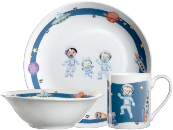 Leonardo Weltall Kinder-Geschirr Set 3-tlg.