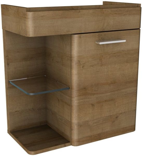 LANZET K8 Gäste WC Waschtischunterschrank 55 cm, Hellbraun
