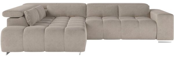 COTTA Ecksofa Orion L-Form, mit Kopfteilverstellung & 5 Nierenkissen