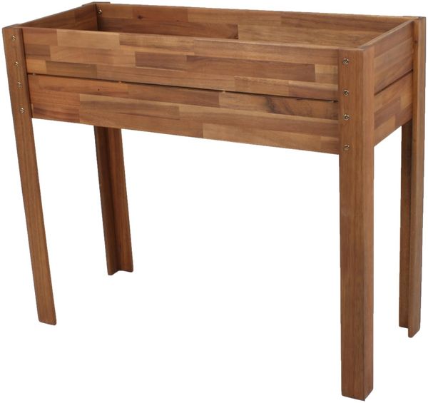 Hochbeet ROBERT Natur Akazie | Holz-Hochbeet für Garten Balkon-Beet Gemüsebeet Kräuterbeet